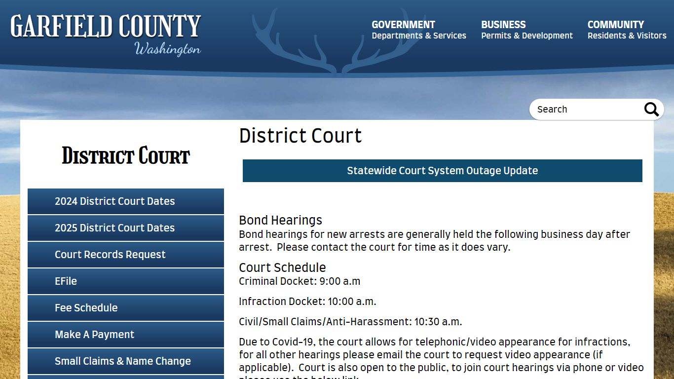 District Court | Garfield County, WA